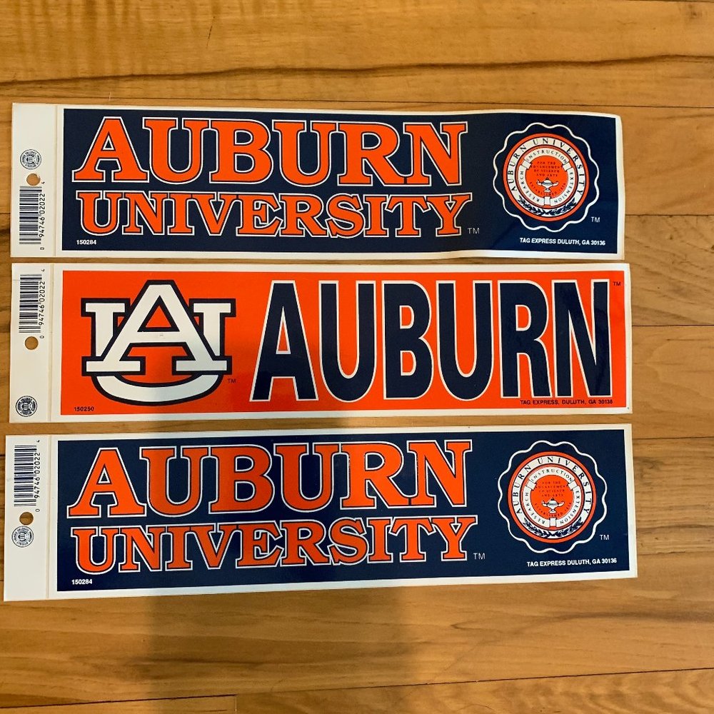 Auburn University Bumper Sticker Bundle of 3